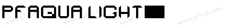 PFAqua Light字体转换